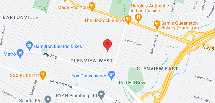 map of 192 Glencairn Avenue